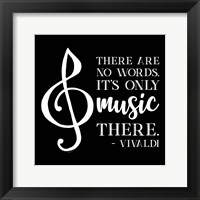 Moved by Music black III-Vivaldi Framed Print