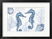 Deep Blue Sea IV on White Framed Print