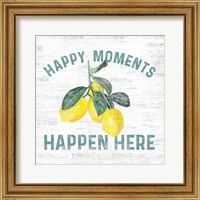 Framed 'Happy Thoughts VII on White' border=