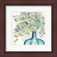 Framed 'Eucalyptus in Mason Jar III' border=