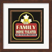 Framed 'Family Movie Theater' border=