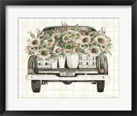 Framed Sunflower Truck