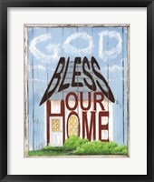 Framed God Bless Our Home