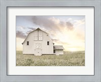 Framed White Summer Barn