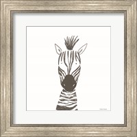 Framed 'Zebra Line Drawing' border=