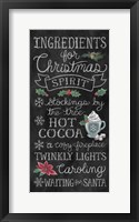 Christmas Chalk X Framed Print