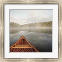 Framed 'Calm Waters Canoe I' border=