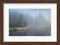 Framed Grand Teton Lake Fog