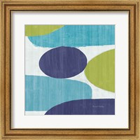 Framed 'Costa Del Sol II Blue Green' border=