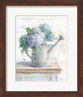 Framed 'Morning Hydrangeas II' border=