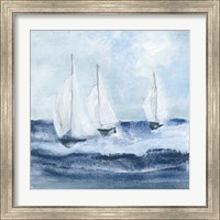 Framed 'Sailboats VII' border=