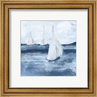 Framed 'Sailboats VI' border=