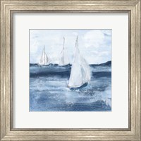 Framed 'Sailboats VI' border=