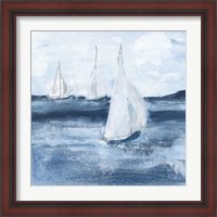 Framed 'Sailboats VI' border=