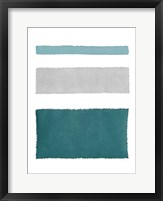 Painted Weaving IV Blue Green Framed Print