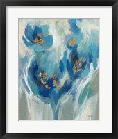 Framed Blue Fairy Tale Floral II