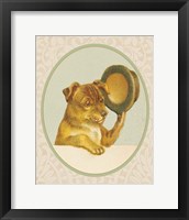 Dog with Hat I Framed Print