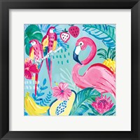 Fruity Flamingos V Framed Print