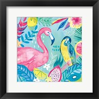 Framed Fruity Flamingos IV