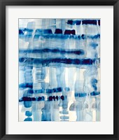 Framed 'Indigo Stripes No. 1' border=