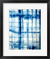 Framed 'Indigo Stripes No. 2' border=