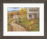 Framed Harvest Pumpkin Farm