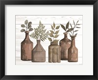 Cappuccino Bottles II Framed Print