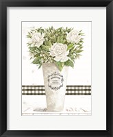 Framed White Roses