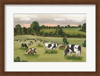 Framed Abstract Field of Cows