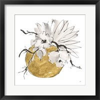 Delicate Gilded Vase I Framed Print