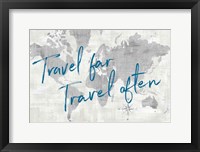 Framed World Map Collage Travel