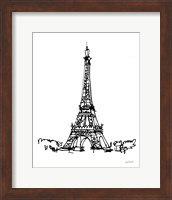 Framed Eiffel Tower Sketch