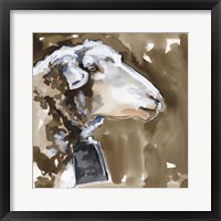 Side Eye Sheep I Framed Print