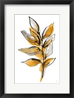 Amber Leaves II Framed Print