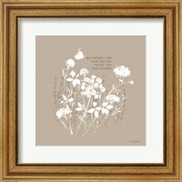 Framed 'Au Naturel IX on Beige' border=