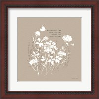 Framed 'Au Naturel IX on Beige' border=