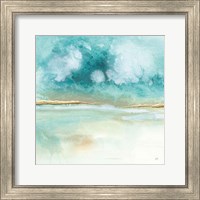 Framed 'Cumulus Emerald II' border=