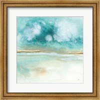 Framed 'Cumulus Emerald II' border=