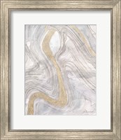 Framed 'Shimmering Water III Neutral' border=