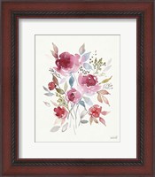 Framed 'Soft Bouquet III' border=