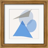 Framed 'Mindful Blue I' border=