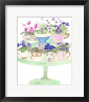 Framed Floral Tea Cups