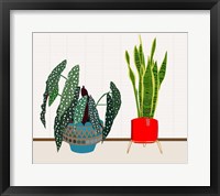 Framed Potted Plant Friends I