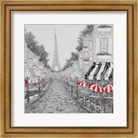 Framed 'Splash Of Red In Paris I' border=