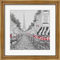 Framed 'Splash Of Red In Paris I' border=