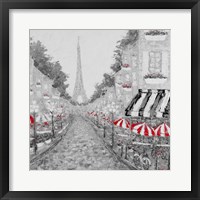 Framed Splash Of Red In Paris I