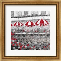 Framed 'Splash Of Red In Paris II' border=