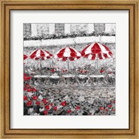 Framed 'Splash Of Red In Paris II' border=