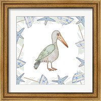 Framed 'Birds On The Beach I' border=