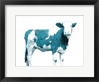 Framed Blue Swiss Cow